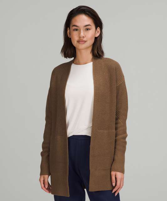 Lululemon Spiced Bronze Softer Still Zip Up Cashmere Blend Sweater Wrap  Size M/L Size M - $100 New With Tags - From Den