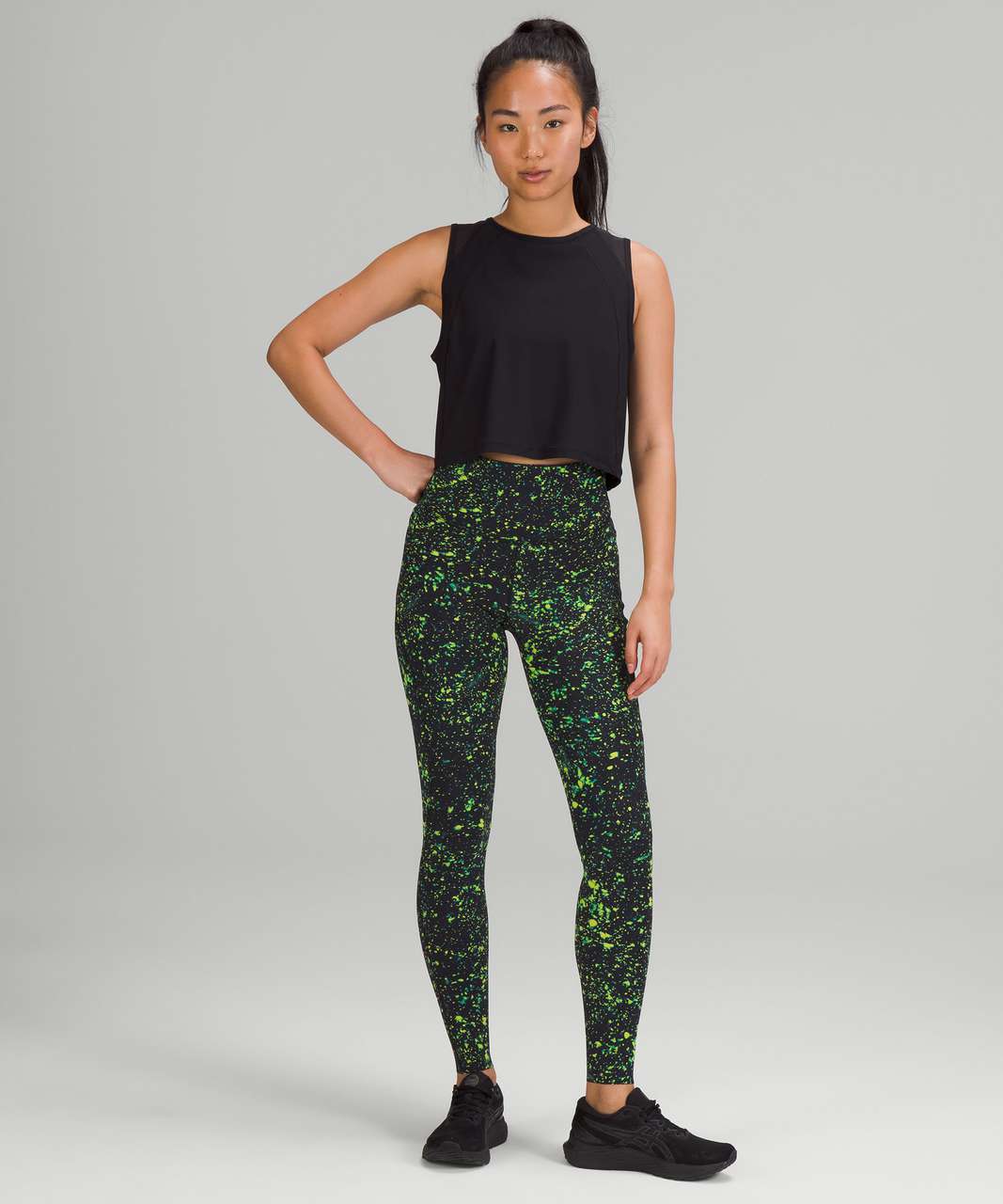 Lululemon Base Pace High-Rise Tight 25 - Intertwined Camo Deep Coal Multi  - lulu fanatics