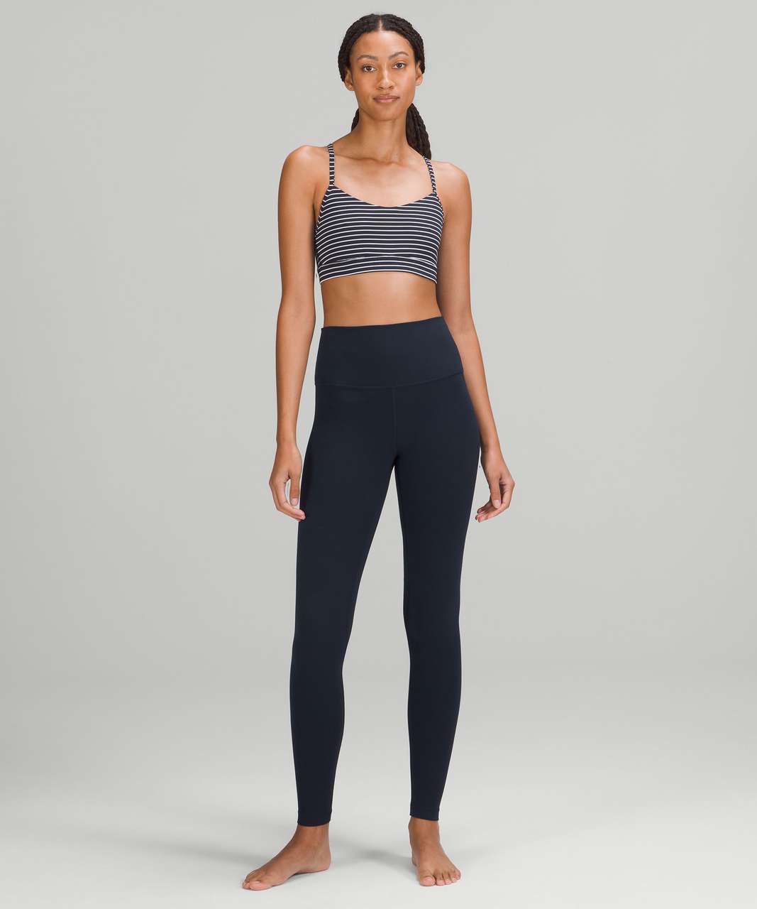 Lululemon Flow Y Nulu Bra Light Support, A-c Cups In True Navy