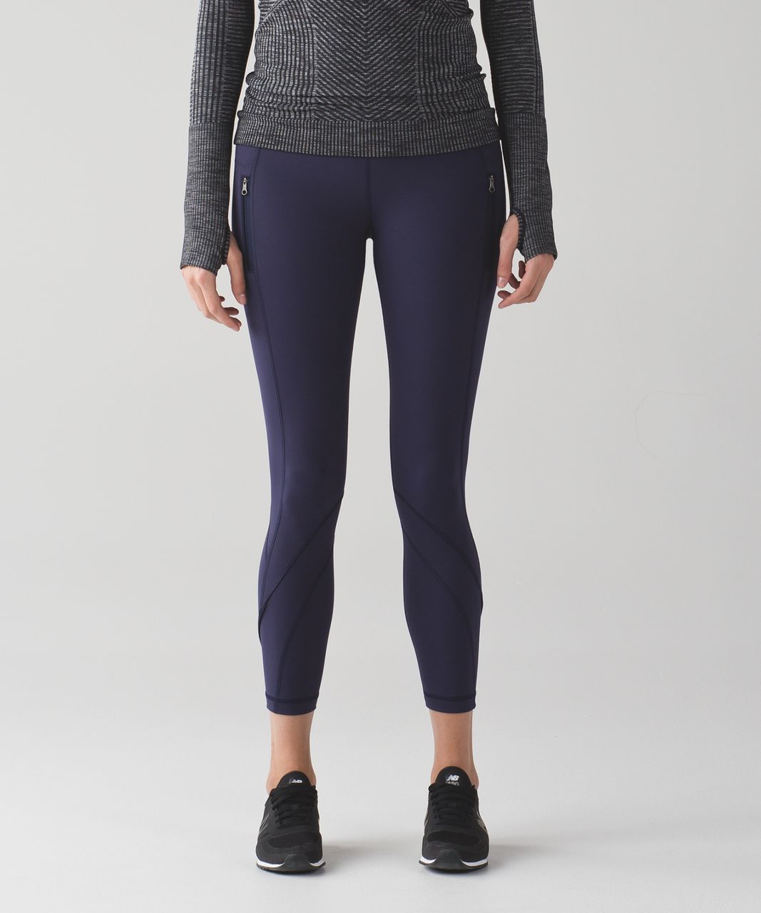 Lululemon Inspire Tight II - Power Luxtreme Hazy Days Black Deep Rouge /  Black - lulu fanatics