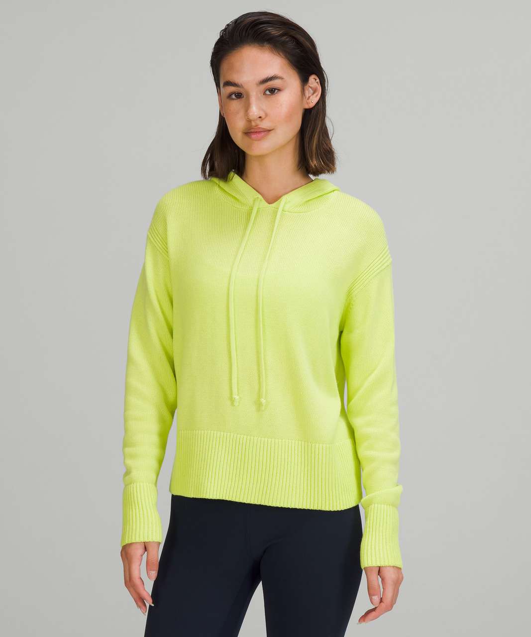 Lululemon Double Knit Sweater Hoodie - Electric Lemon