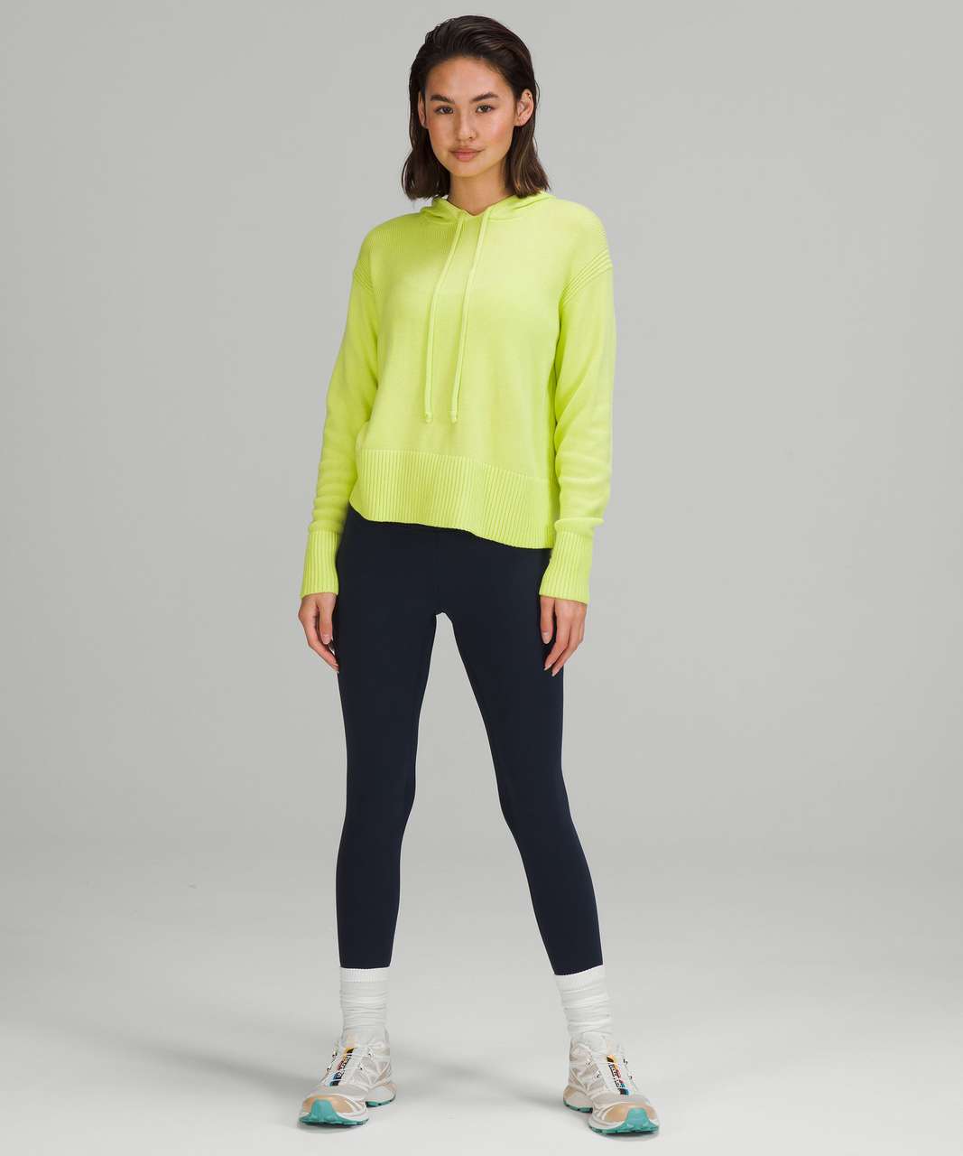 Lululemon Ribbed Knit Cropped Tank Top - Lemon Sorbet - lulu fanatics