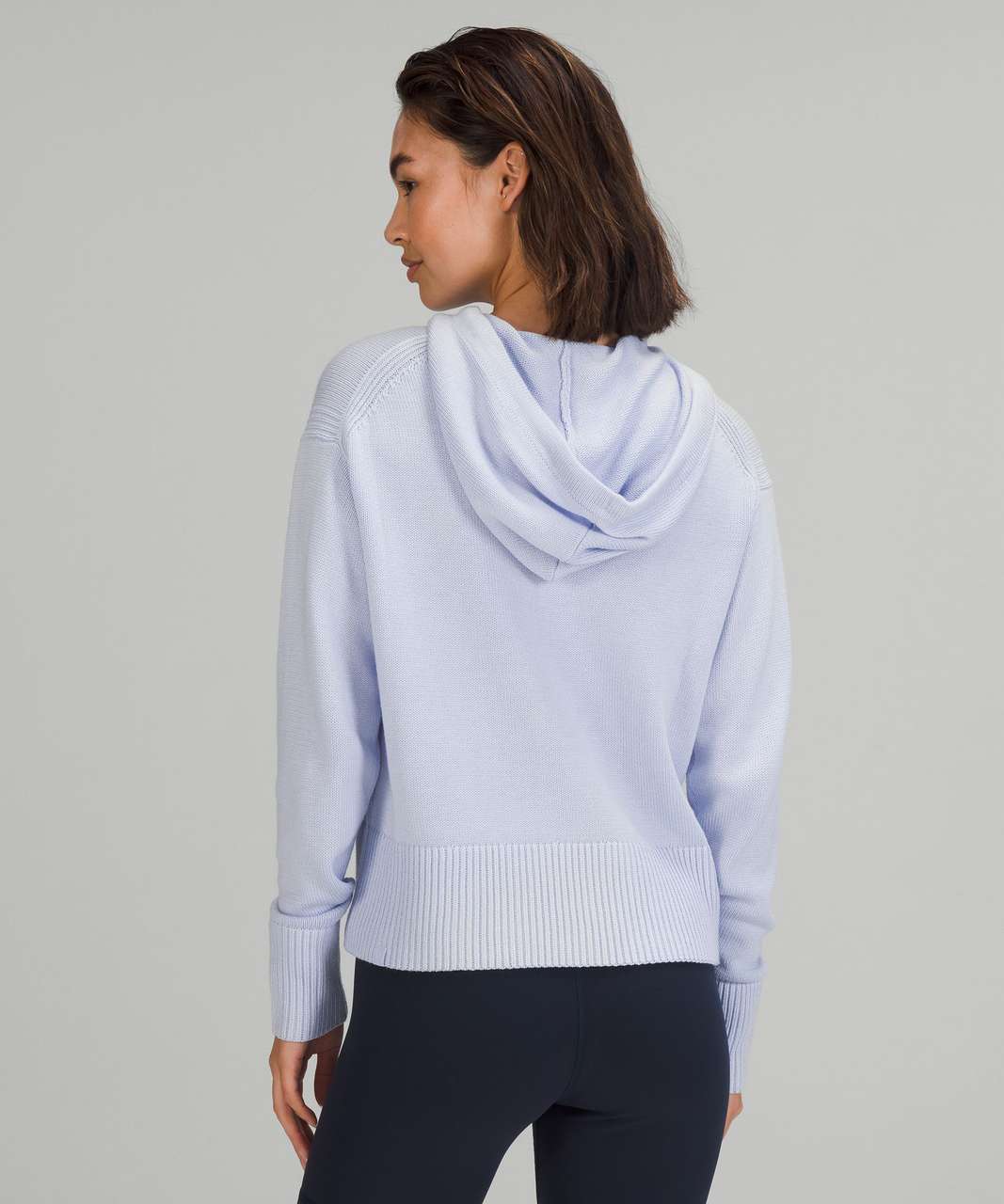 Lululemon Double Knit Sweater Hoodie - Pastel Blue - lulu fanatics