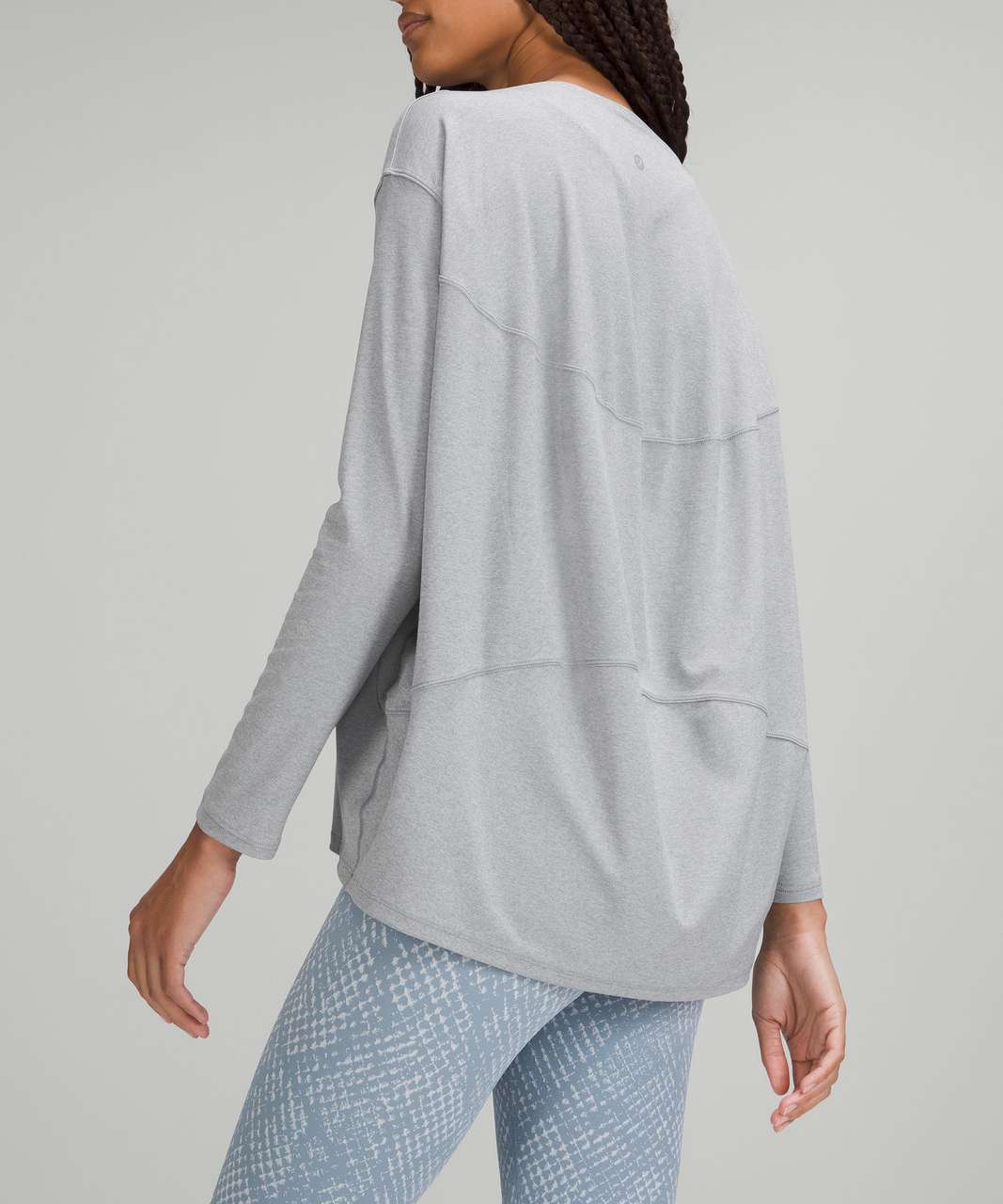 Lululemon Back in Action Long Sleeve Shirt *Nulu - Heathered Gull Grey -  lulu fanatics