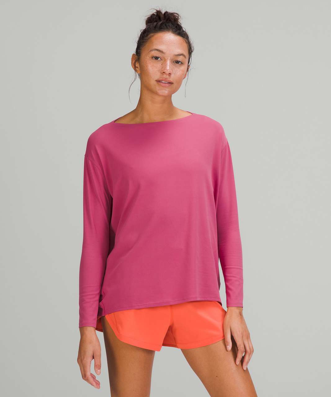 Lululemon Back in Action Long Sleeve Shirt *Nulu - Pink Lychee