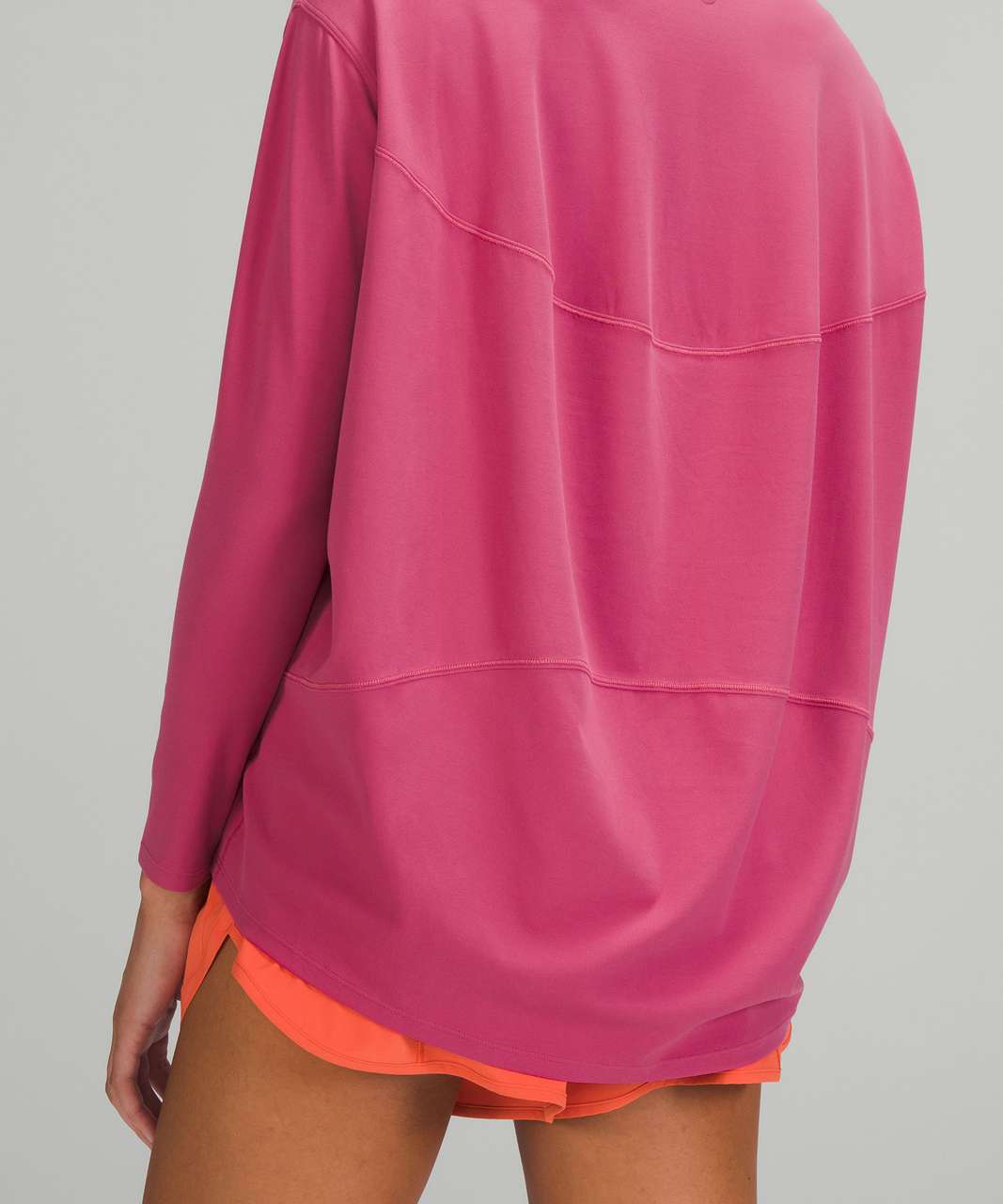 Lululemon Ribbed Cropped Wrap-Back Long Sleeve - Pink Lychee