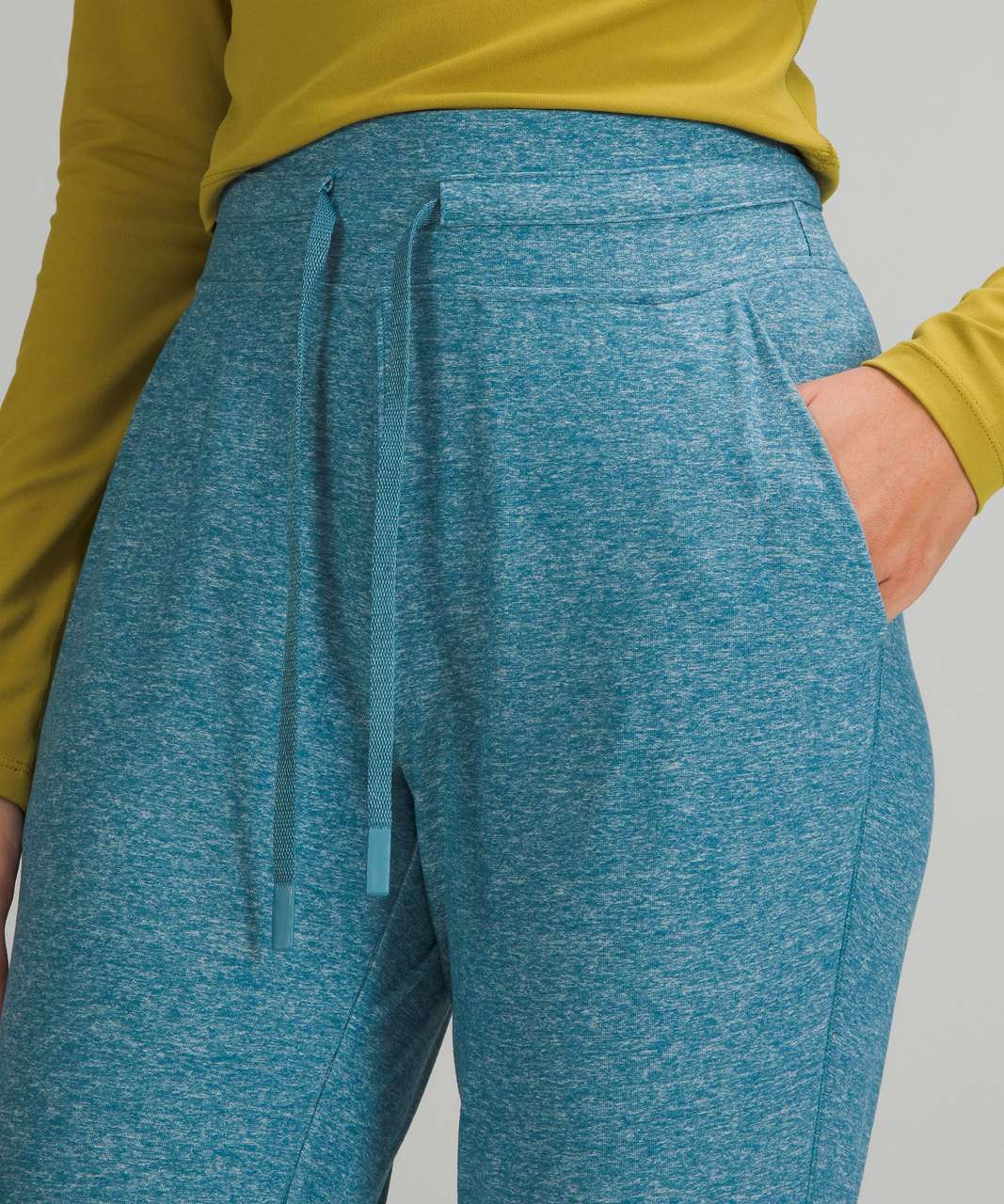 Lululemon Ready to Rulu High-Rise Jogger Crop - Heathered Capture Blue - lulu  fanatics