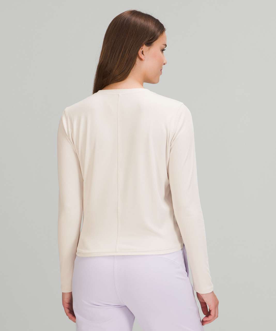 Lululemon Nulu Relaxed-Fit Yoga Long Sleeve Shirt - White Opal - lulu  fanatics