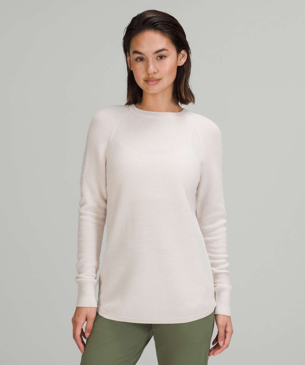 Lululemon Merino Wool Honeycomb Sweater - White Opal