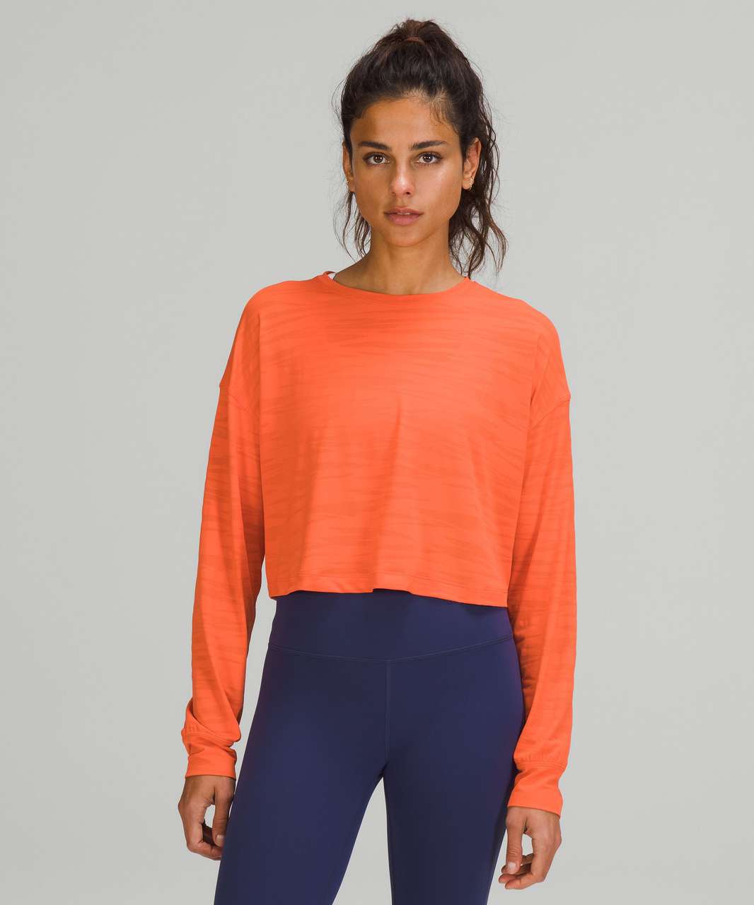 Lululemon Muscle Love Long Sleeve Shirt *Tiger Mesh - Warm Coral - lulu  fanatics