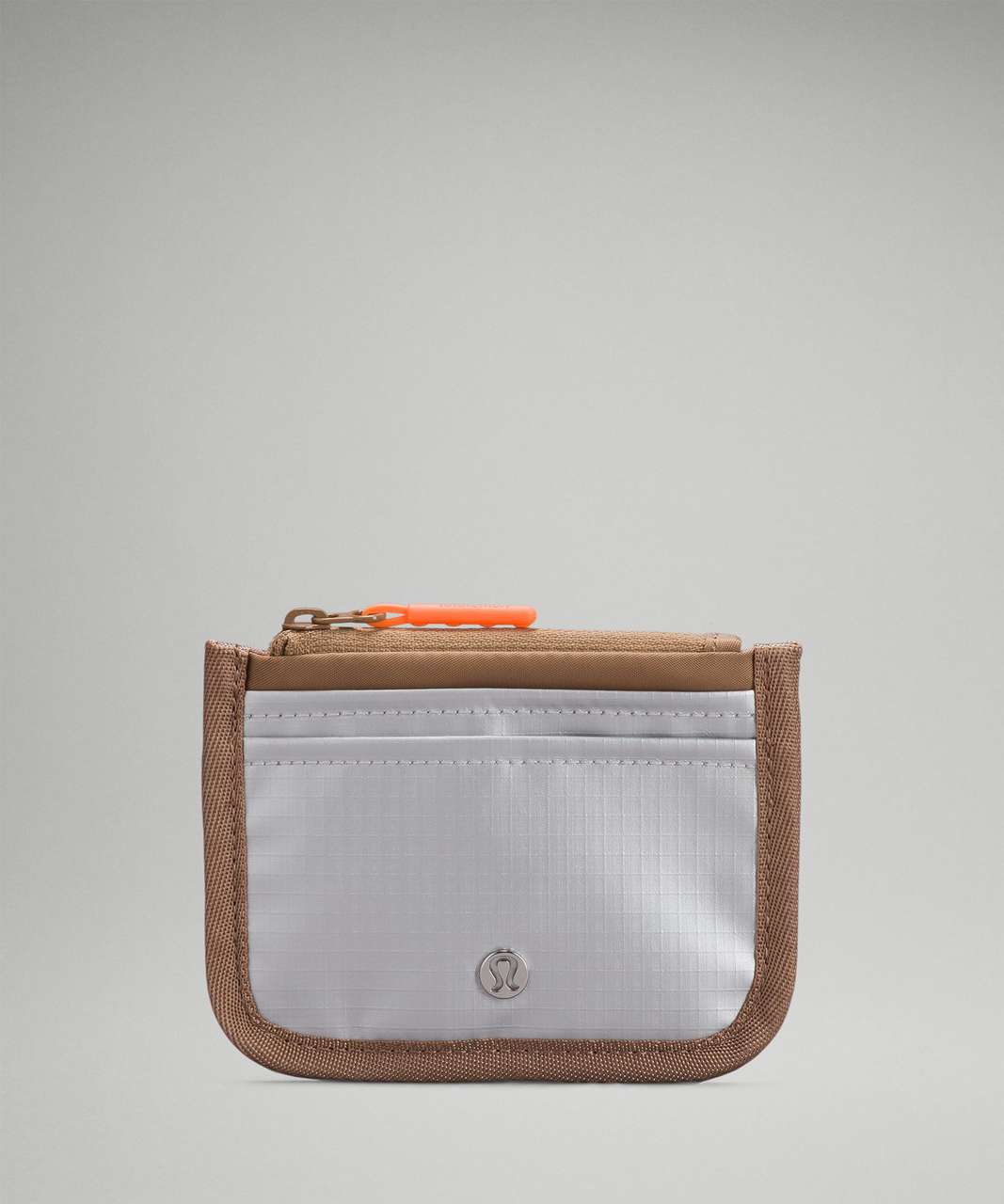 Lululemon True Identity Card Case - Silver Metallic / Soft Sand / Highlight Orange