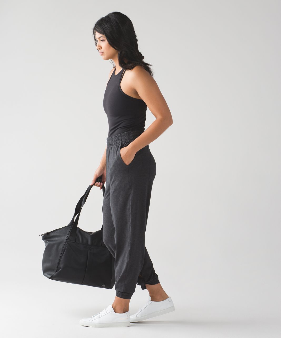 Lululemon Rite Time Pant - Heathered Black - lulu fanatics