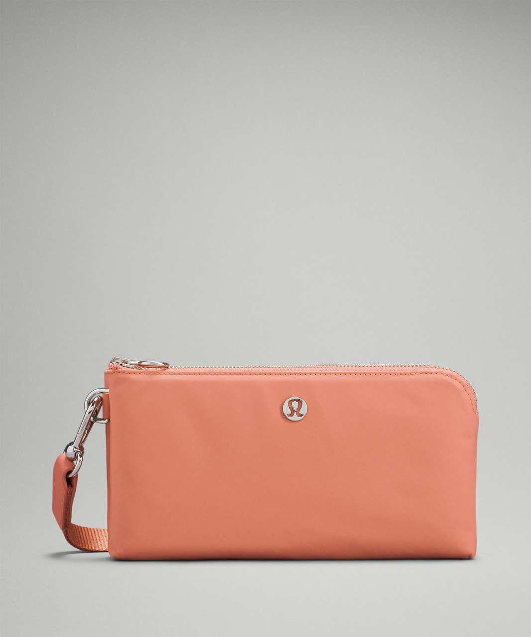 lululemon athletica, Bags, Lululemon Athletica Dual Pouch Wristlet Sonic Pink  Wallet Keychain