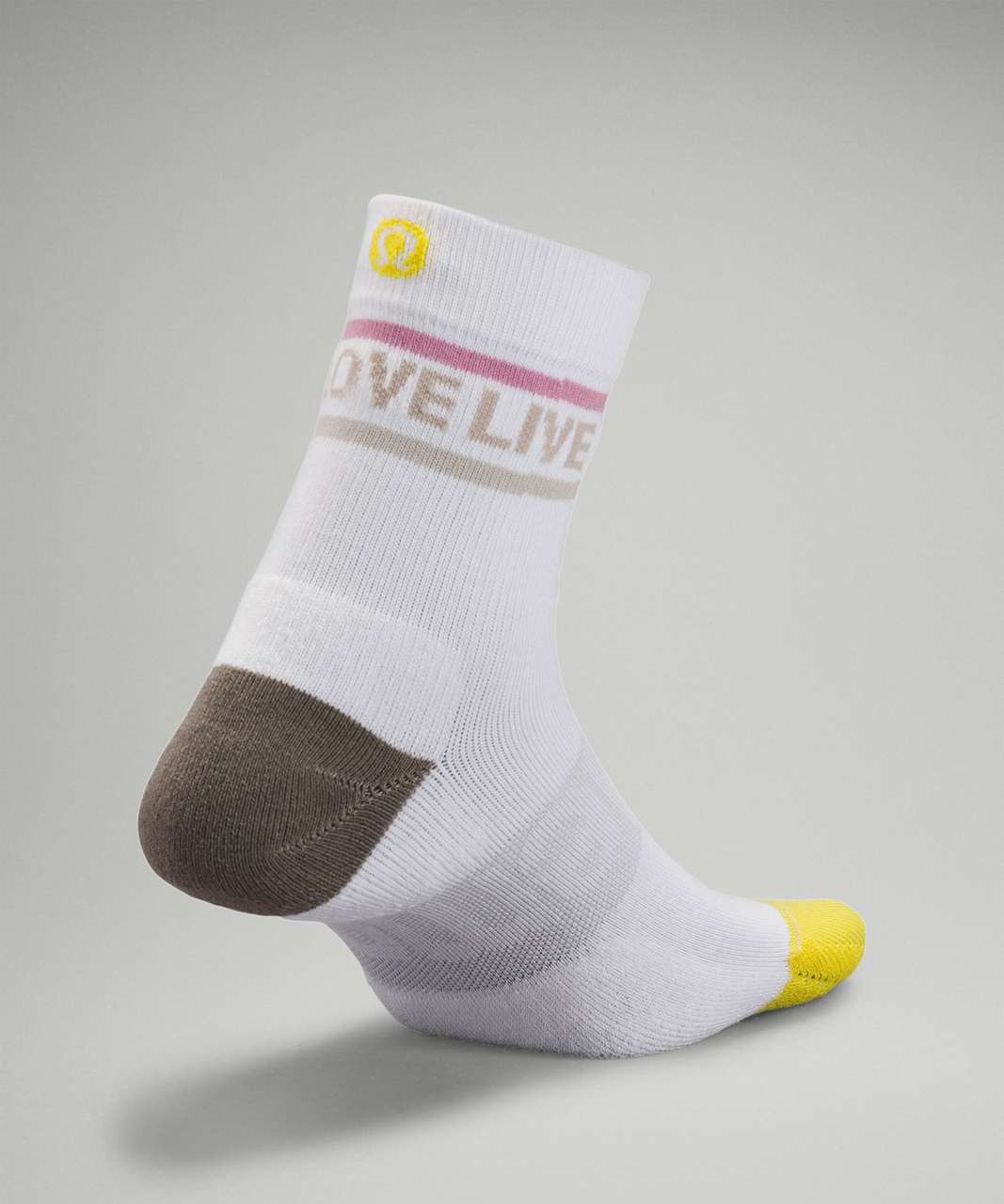 Lululemon Daily Stride Mid-Crew Sock *Love - Soleil / Raw Linen