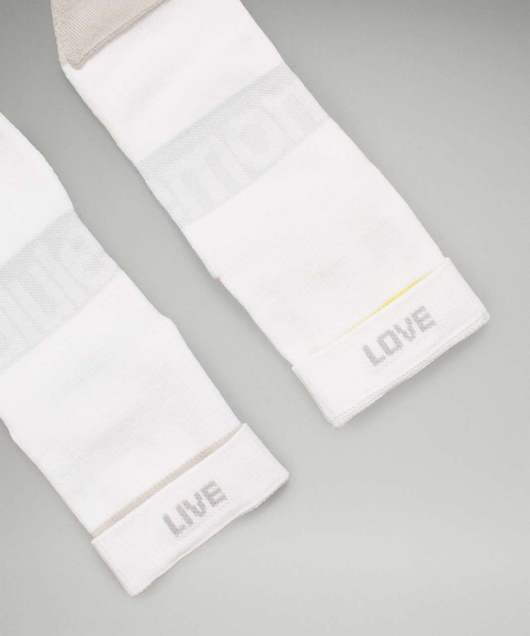 Lululemon Daily Stride Mid-Crew Sock *Love - Soleil / Raw Linen