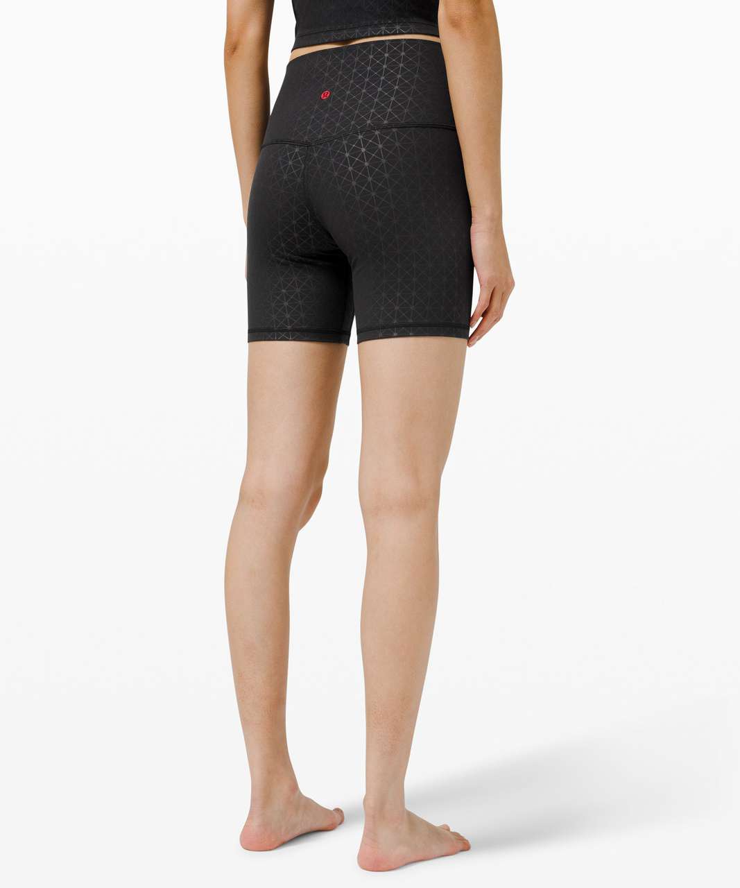 Lululemon Align Super-High-Rise Short 6 - Nova Grid Emboss Black