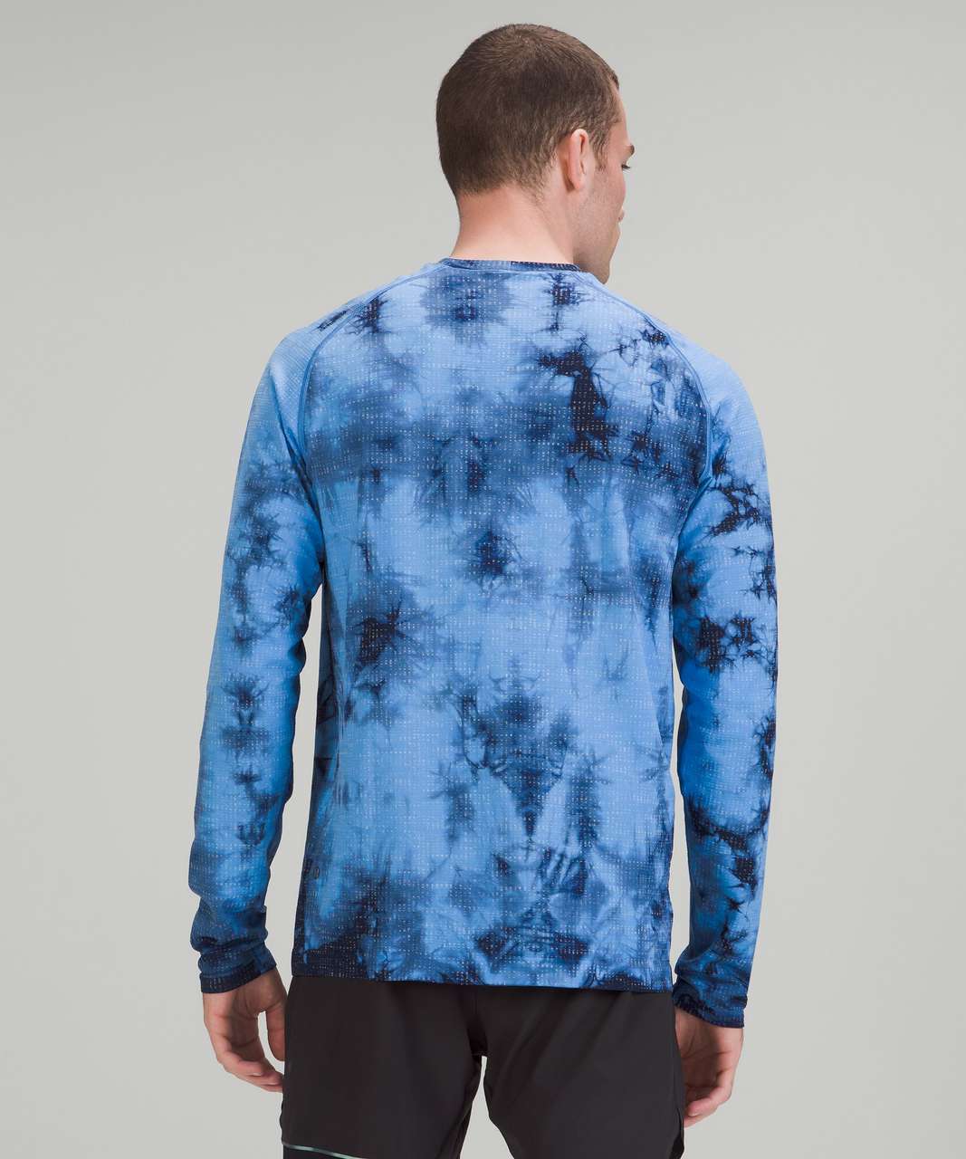 Lululemon Metal Vent Tech Long Sleeve Shirt 2.0 - Disconnect Marble Dye Blue Nile / True Navy