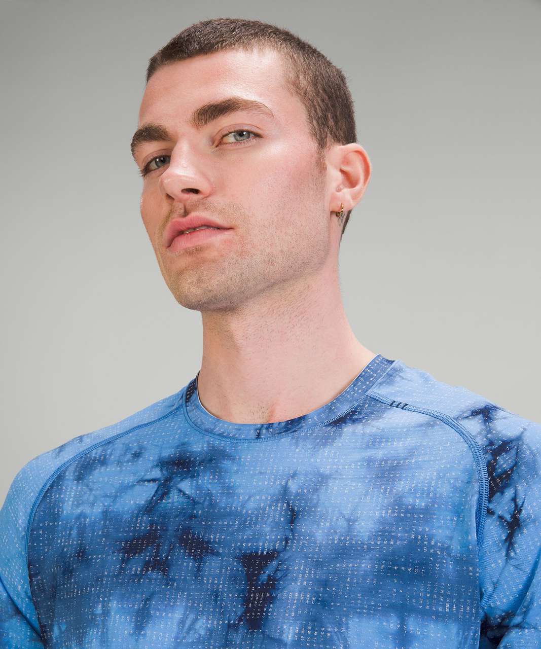 Lululemon Metal Vent Tech Long Sleeve Shirt 2.0 - Disconnect Marble Dye Blue Nile / True Navy