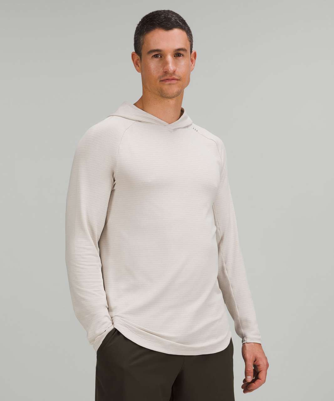 Lululemon Drysense Training Hoodie - Heathered Raw Linen