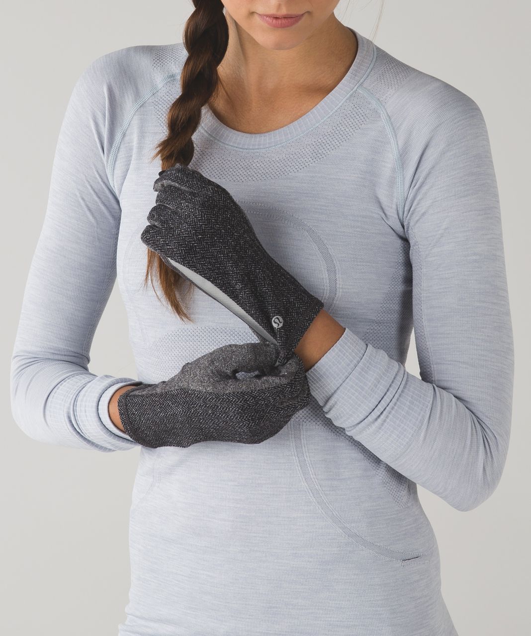 Lululemon Vinyasa Scarf (Rulu) - Heathered Herringbone Heathered Slate  Black - lulu fanatics