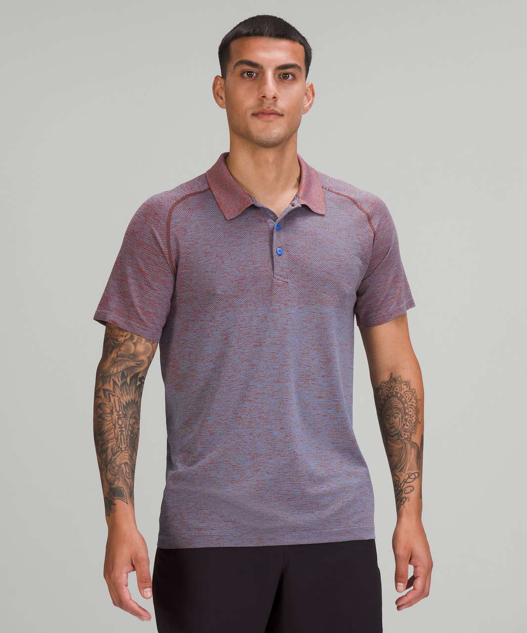 Lululemon Metal Vent Tech Polo Shirt 2.0 - Date Brown / Blue Nile ...