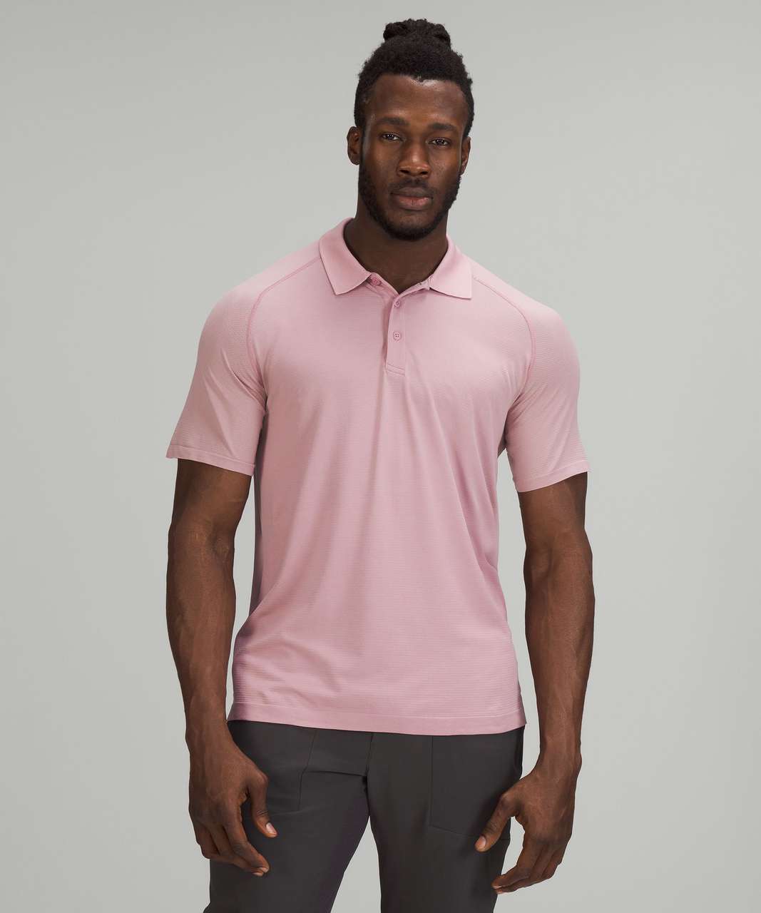 Lululemon Metal Vent Tech Polo Shirt 2.0 - Raw Linen / Pink Taupe