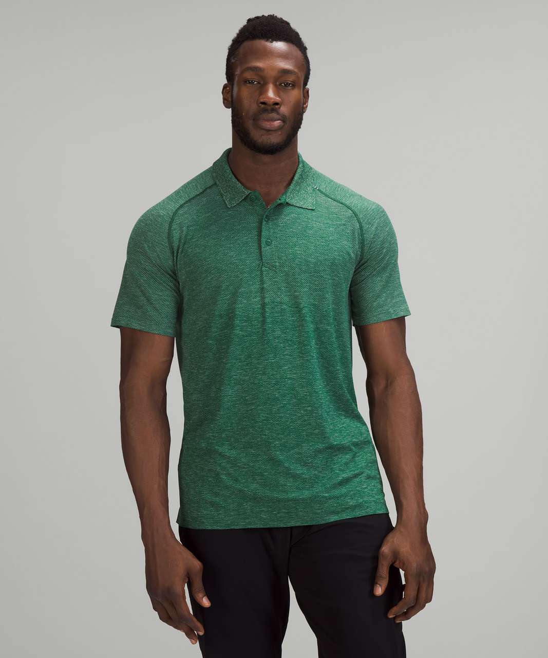 Lululemon Metal Vent Tech Polo Shirt 2.0 - Delicate Mint / Everglade Green