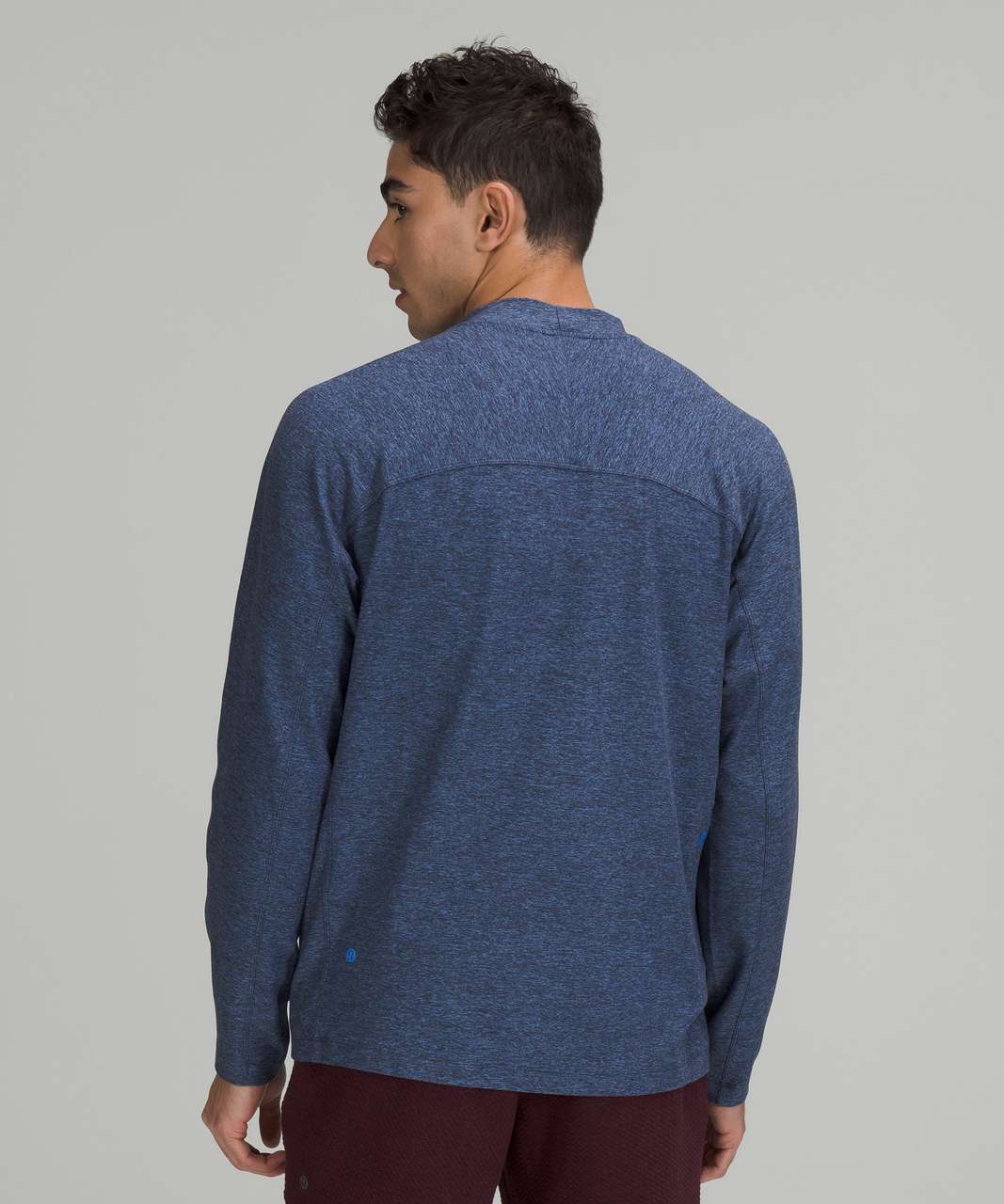 Lululemon Rulu Mock Neck Long Sleeve Shirt - Heathered Blue Nile