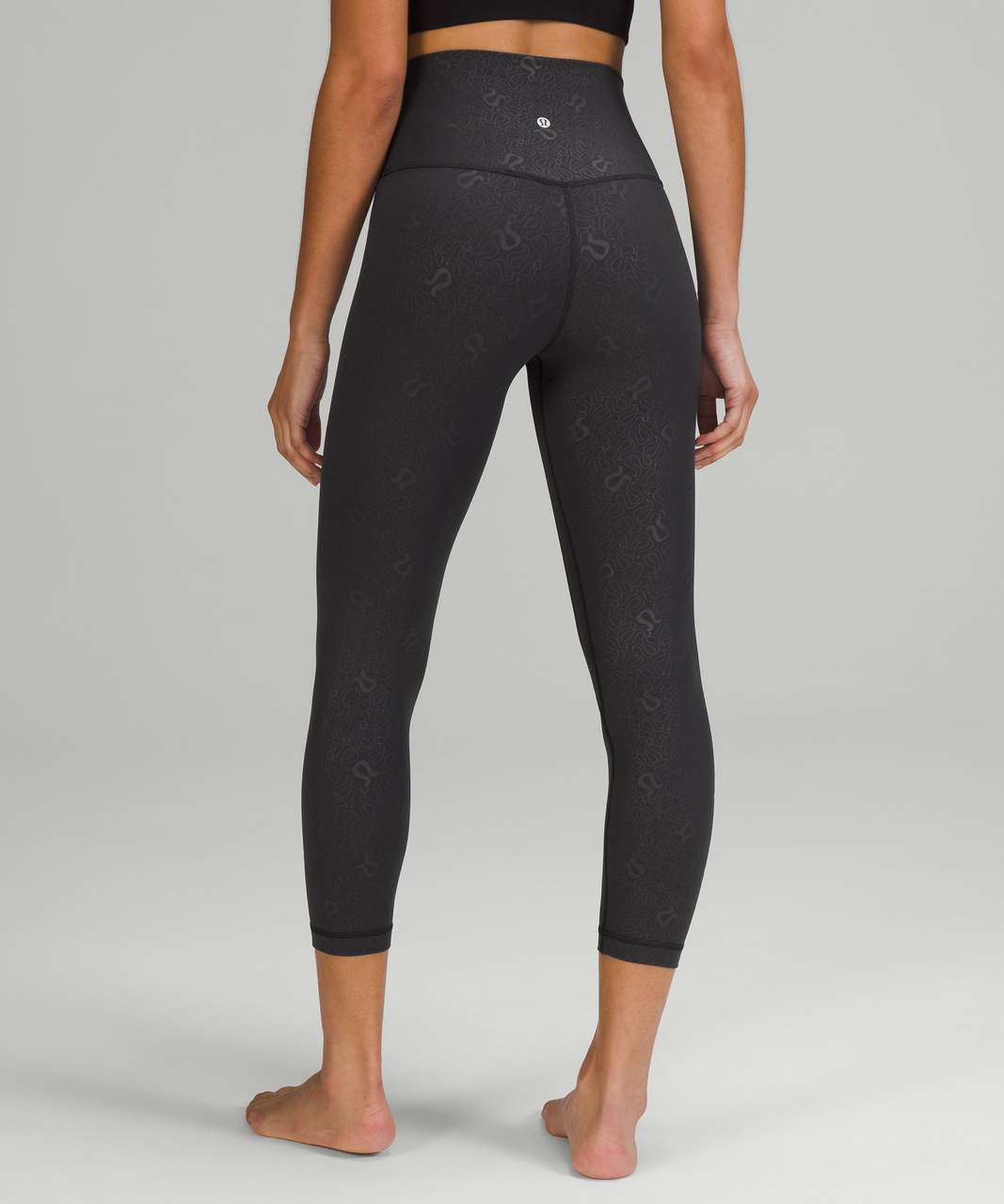 lululemon Power Thru High-Rise Crop 23” Heathered Black