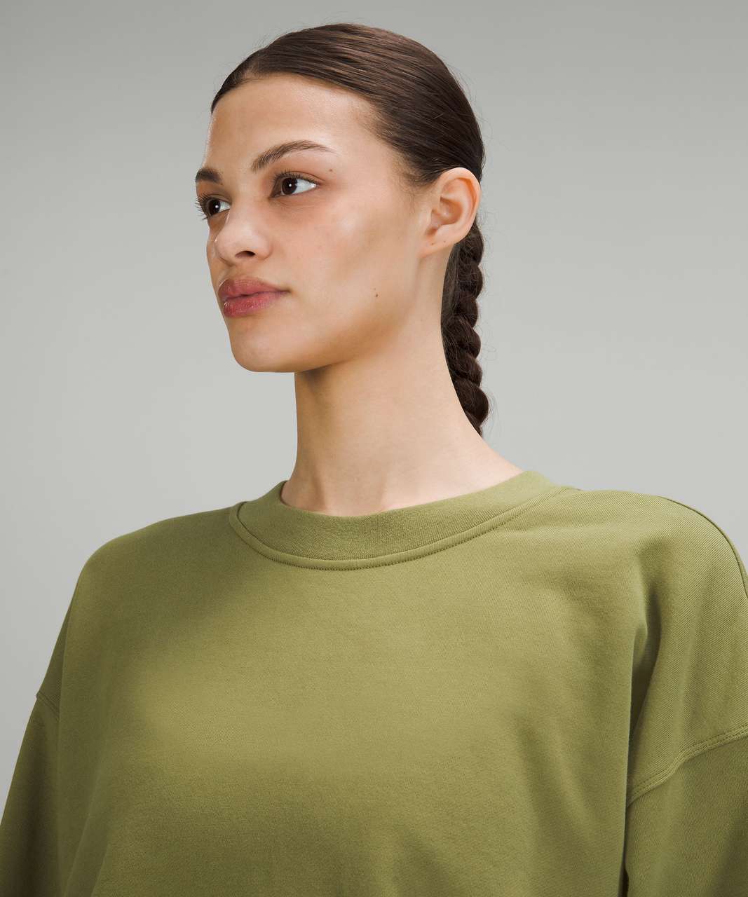 Lululemon Perfectly Oversized Crew - Bronze Green - lulu fanatics