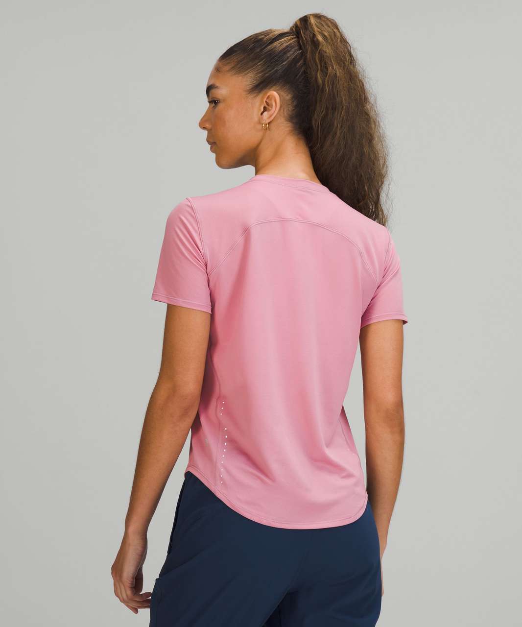 Lululemon High-Neck Running and Training T-Shirt - Pink Taupe