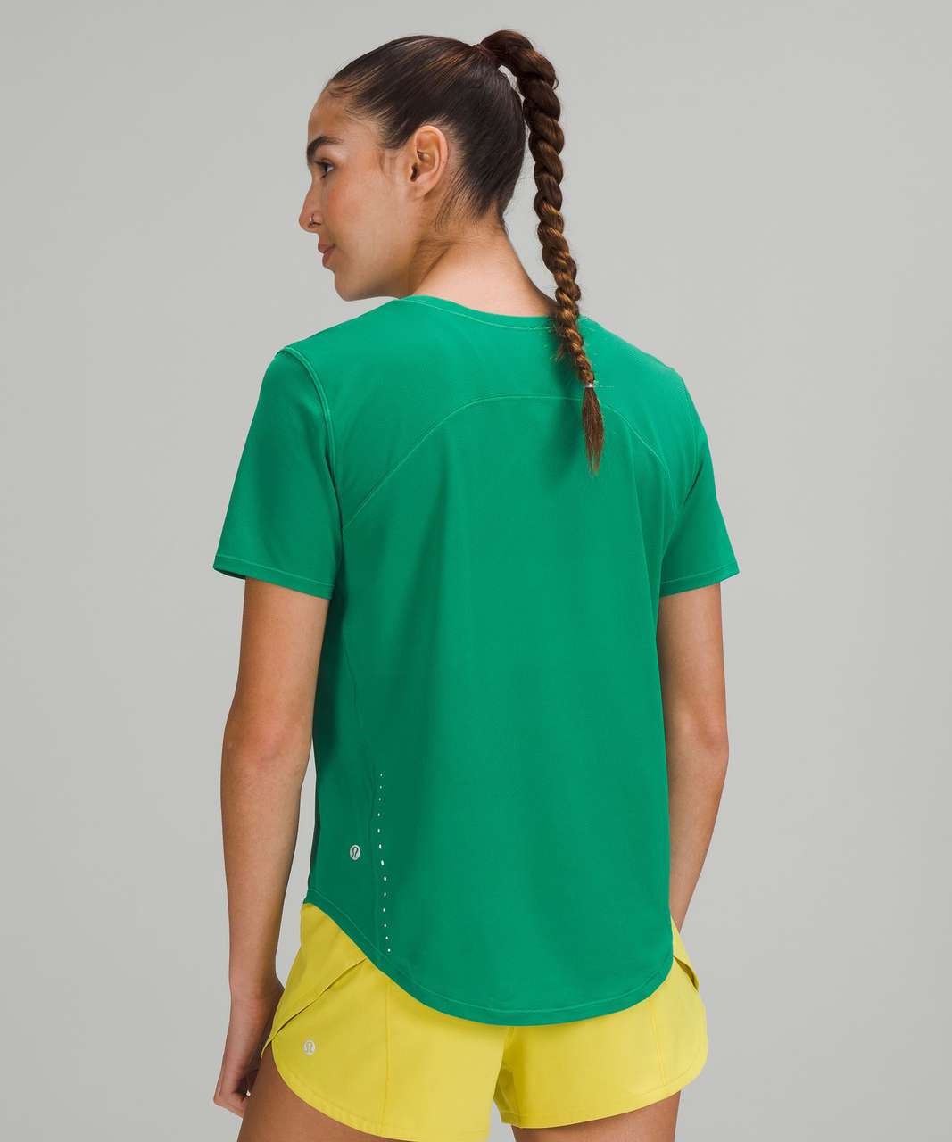 Lululemon High-Neck Running and Training T-Shirt - Emerald Ice