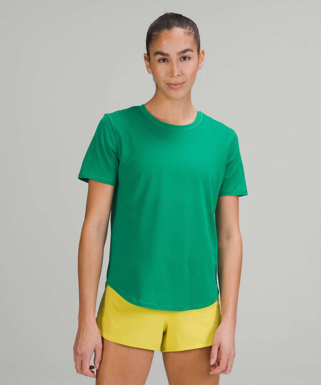 Lululemon High-Neck Running and Training T-Shirt - Emerald Ice