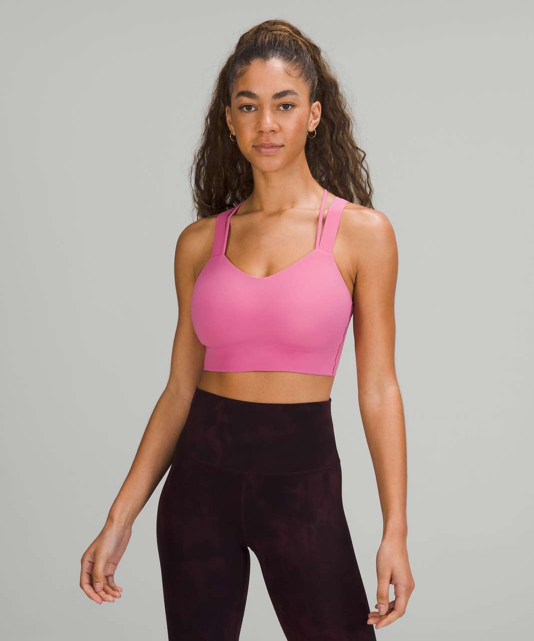 Lululemon Like a Cloud Longline Bra *Light Support, D/DD Cup - Pink Blossom  - lulu fanatics