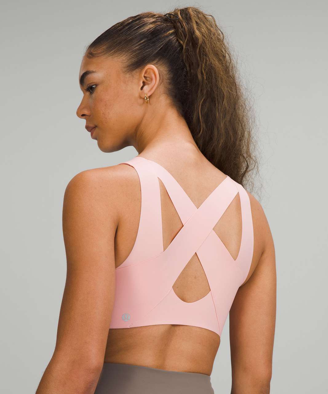 High Support Zip-Up Fitness Bra - Pink