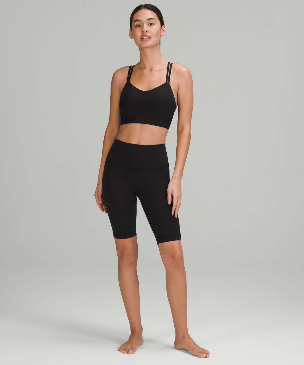 Lululemon Like a Cloud Ribbed Longline Bra *Light Support, B/C Cup - Black  - lulu fanatics