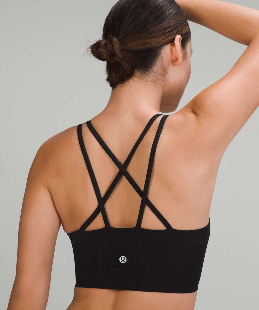 Lululemon Run Stuff Your Bra Long Line Size 10 B/C Cup Black BLK 92187