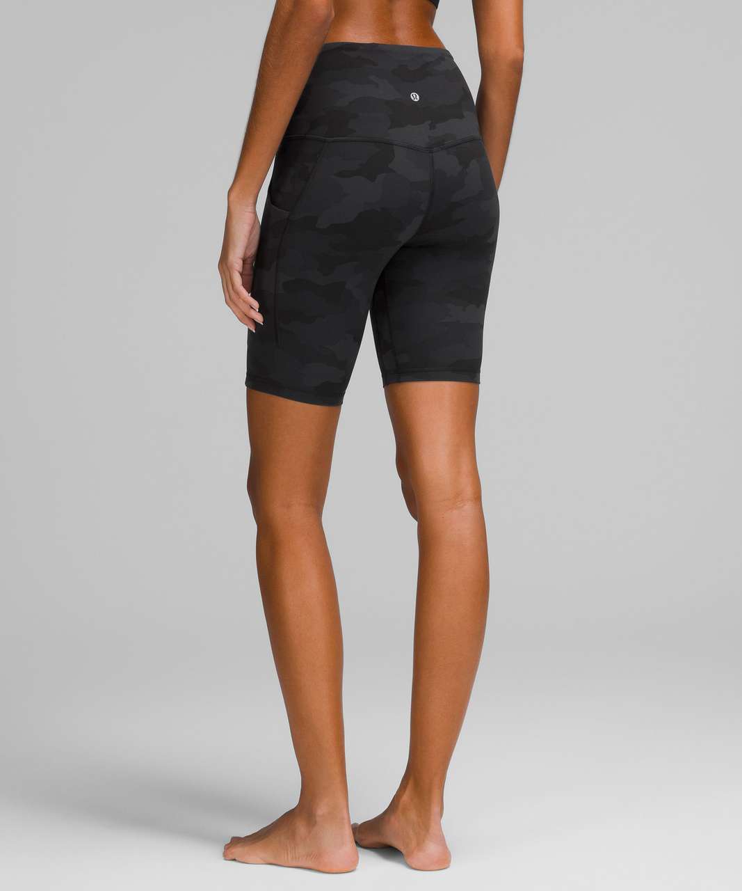 Lululemon Align Ribbed Panel High-Rise Short 8 - Black - lulu fanatics