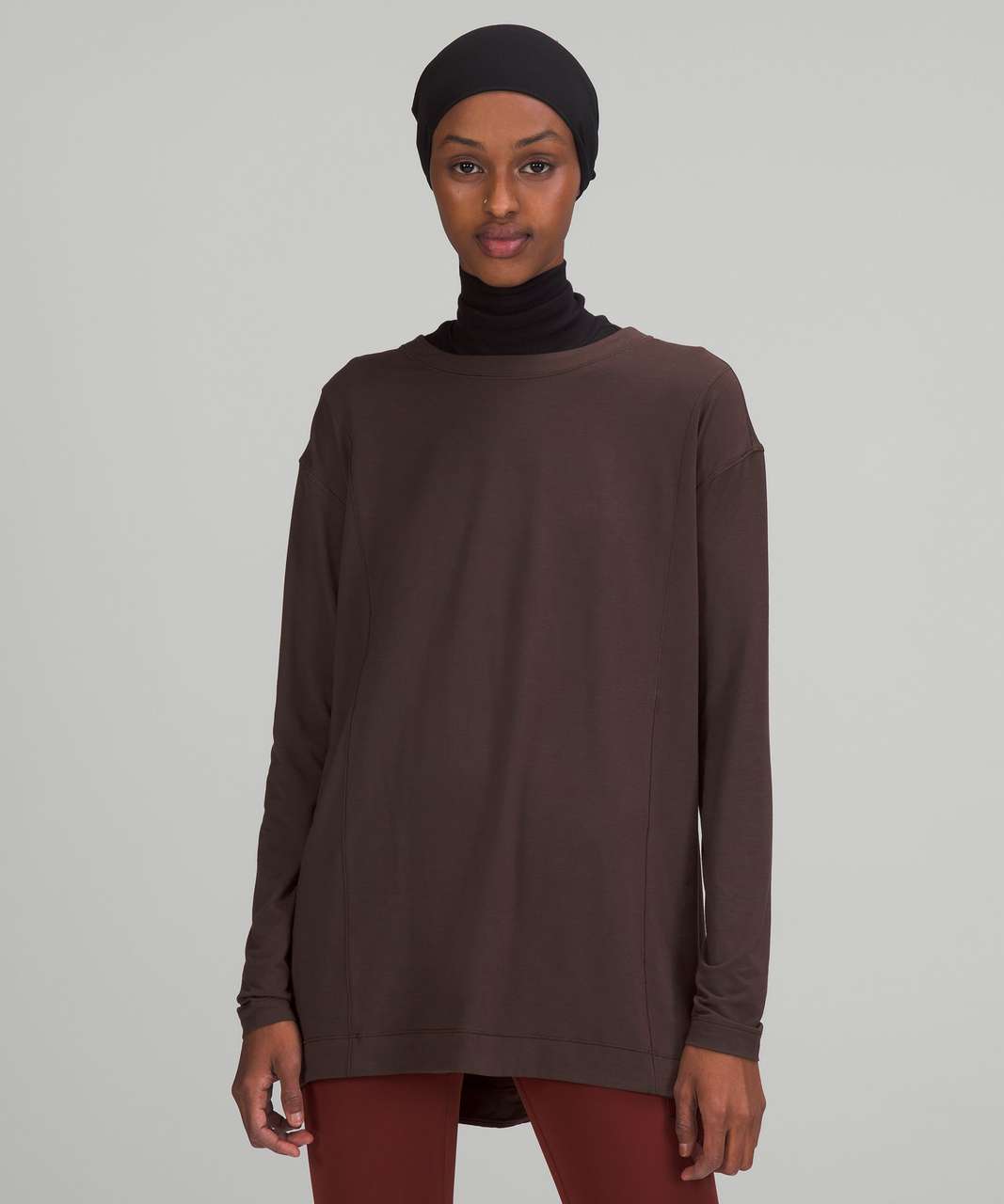 Modal Pleated Back Long Sleeve Shirt