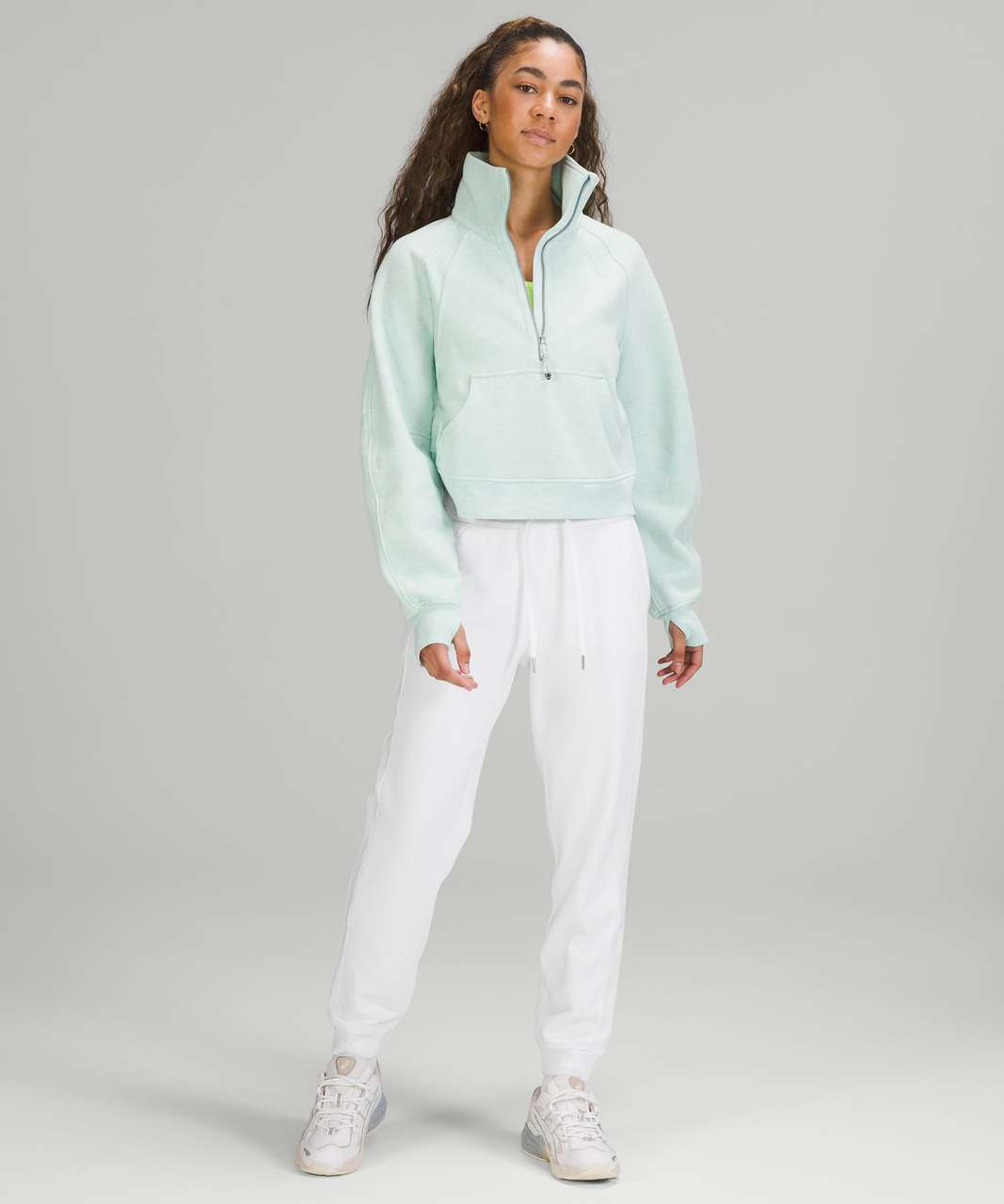 Lululemon Scuba High-Rise French Terry Jogger - White - lulu fanatics