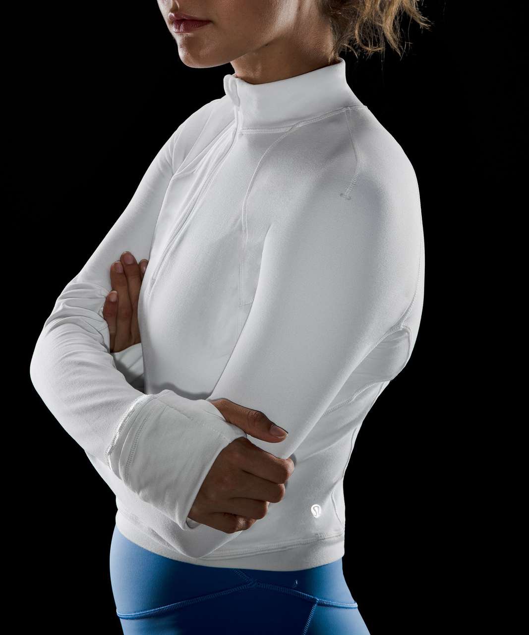 Lululemon It's Rulu Run Cropped Half Zip Ribbed Top worn by Alyssa