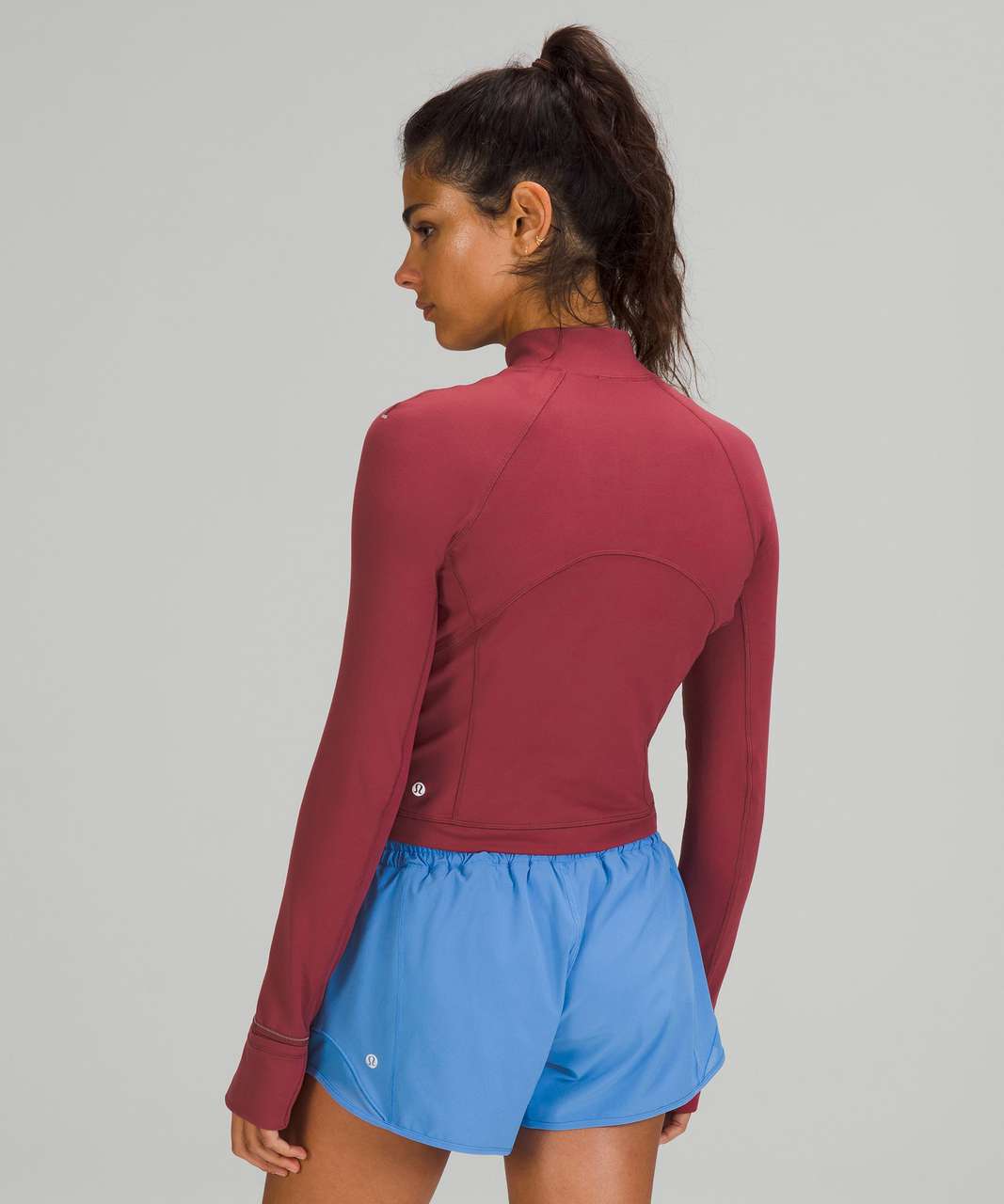 Lululemon Its Rulu Run Cropped Half-Zip - Mulled Wine