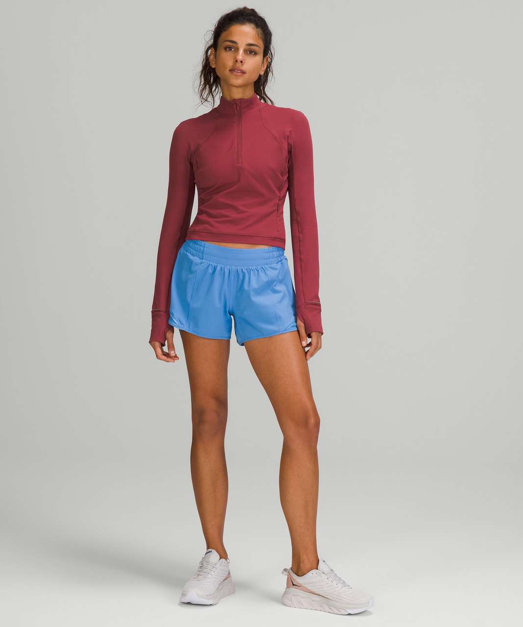 Lululemon Its Rulu Run Cropped Half-Zip - Mulled Wine - lulu fanatics