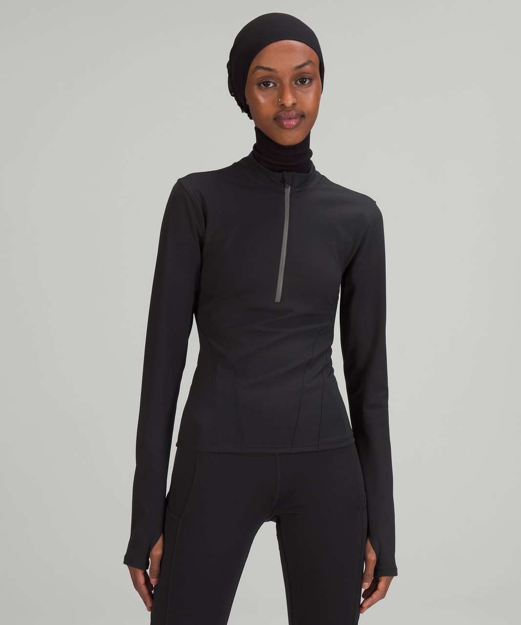 Lululemon Luxtreme Running Half-Zip - Black - lulu fanatics