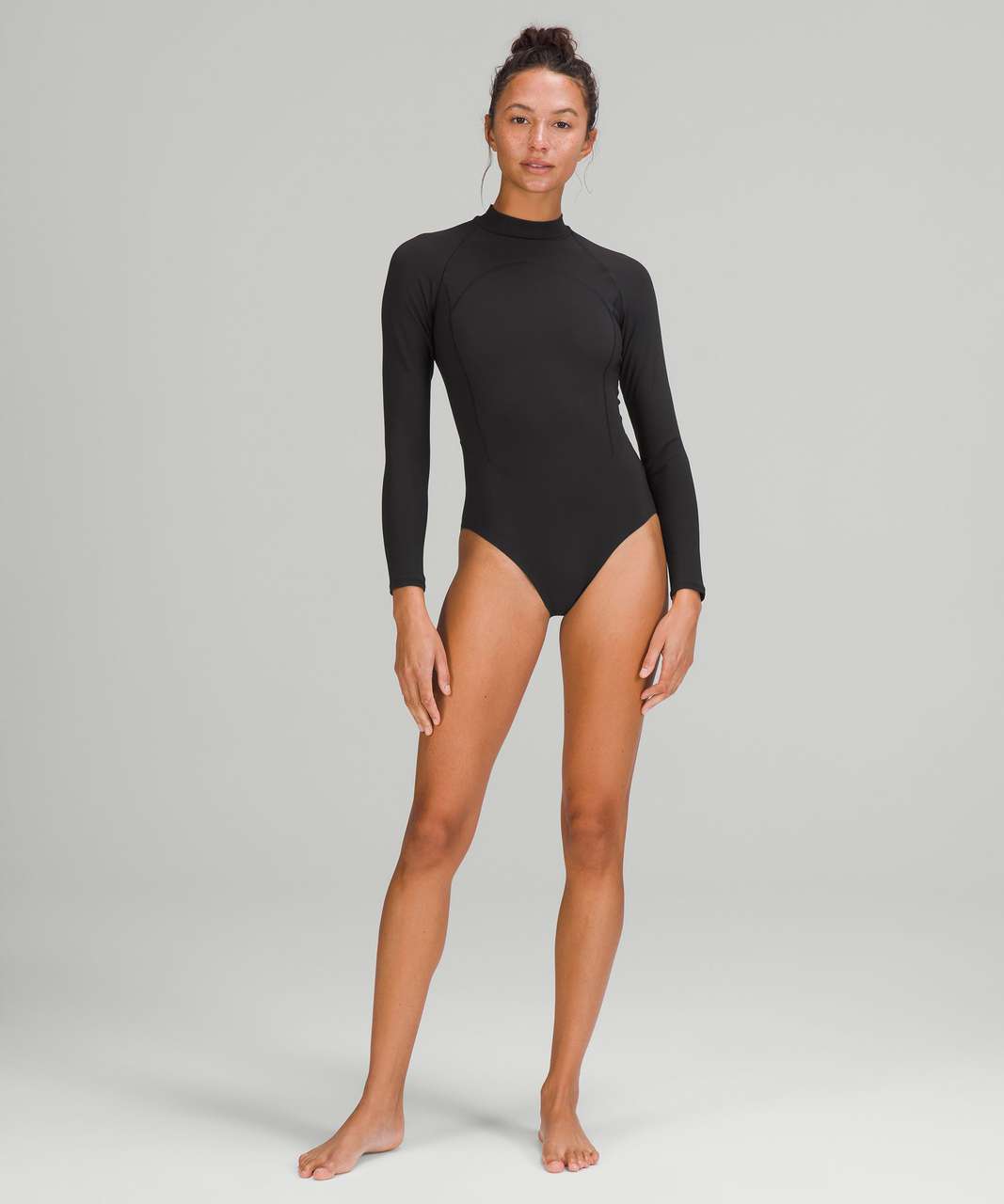 Lululemon Long-Sleeve Zip-Back Paddle Suit *Medium Bum Coverage - Black