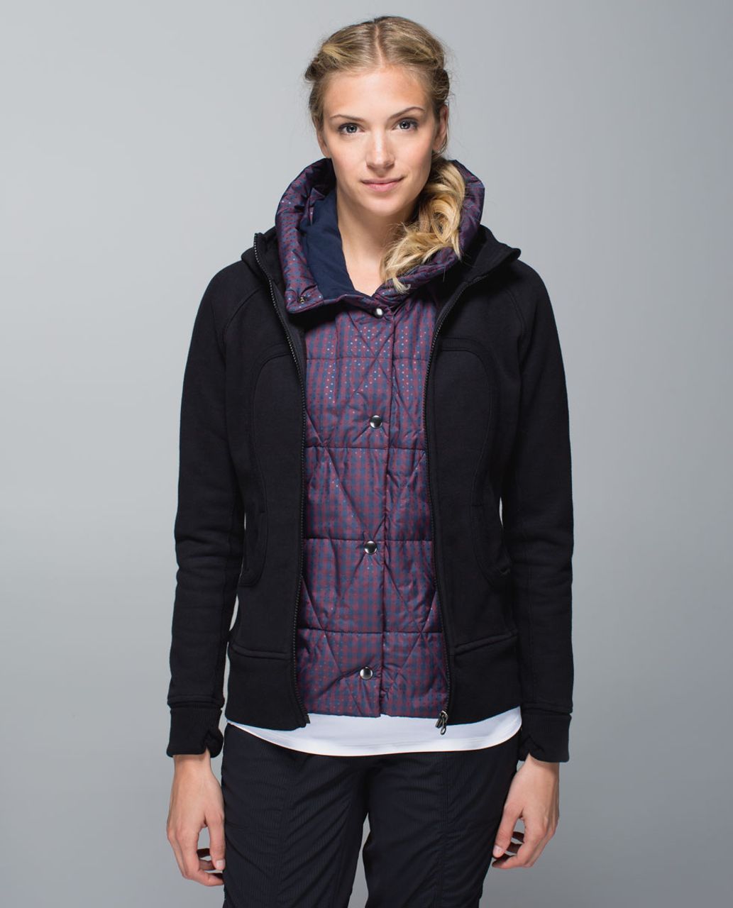 Lululemon Dickie - Gin Gin Gingham Embossed Inkwell Bordeaux Drama