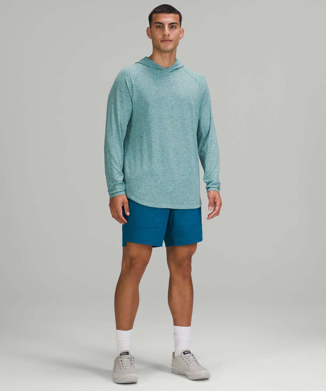 Blue License to Train jersey hoodie, Lululemon