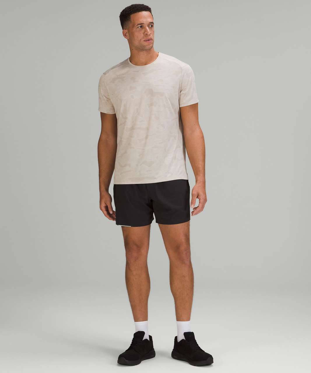 Lululemon Fast and Free Short Sleeve Shirt - Chroma Camo White Opal Raw Linen