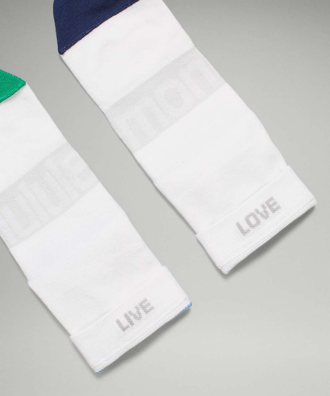 Lululemon Daily Stride Mid-Crew Sock *Love - Emerald Ice / Night Sea