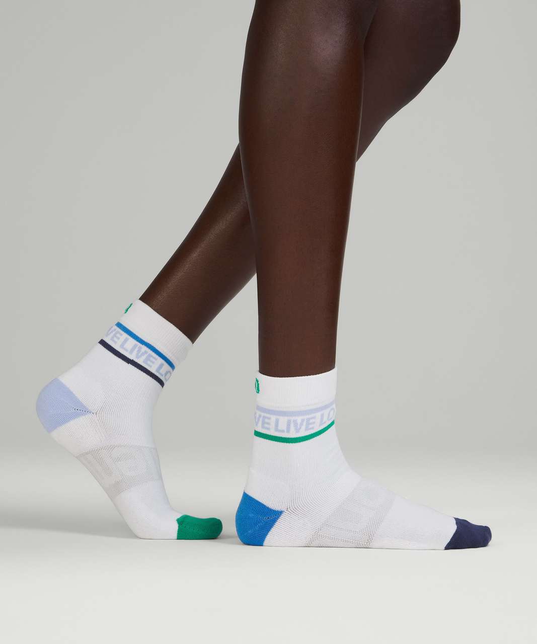 Lululemon Daily Stride Mid-Crew Sock *Rainbow lululemon - White - lulu  fanatics